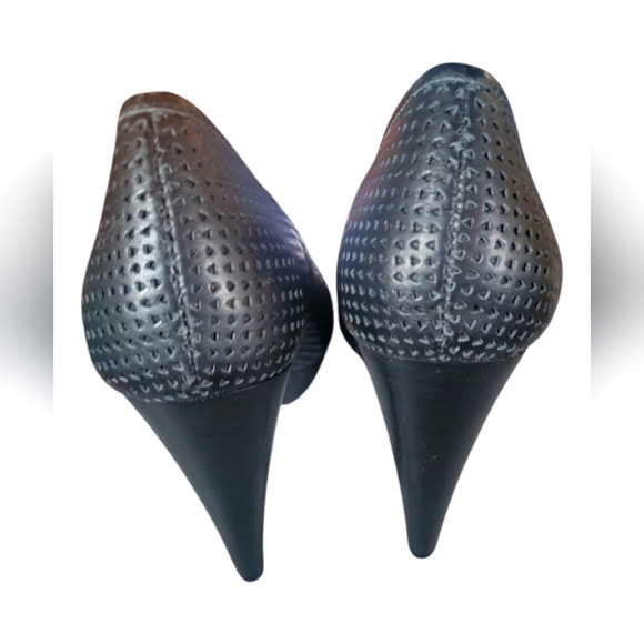 Rebecca Minkoff Women's Leather Laser Cut Platform Stilleto Pumps Sz 10.5 - Picture 5 of 10